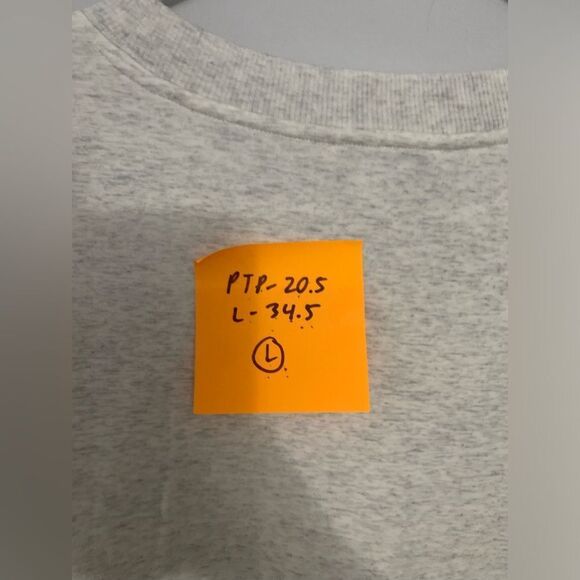 Athleta Coaster Luxe Sweatshirt Dress Long Sleeve Pockets Heather Gray Fog L - Picture 9 of 15